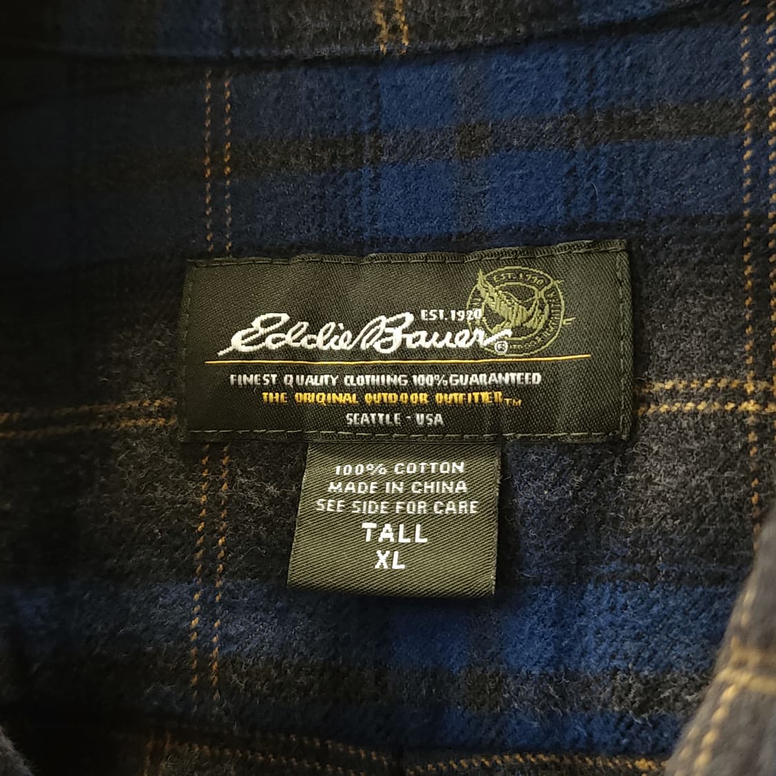 90s 팀버랜드 체크셔츠 플란넬 셔츠 헤비코튼 워크셔츠 블루 xl 상품이미지4