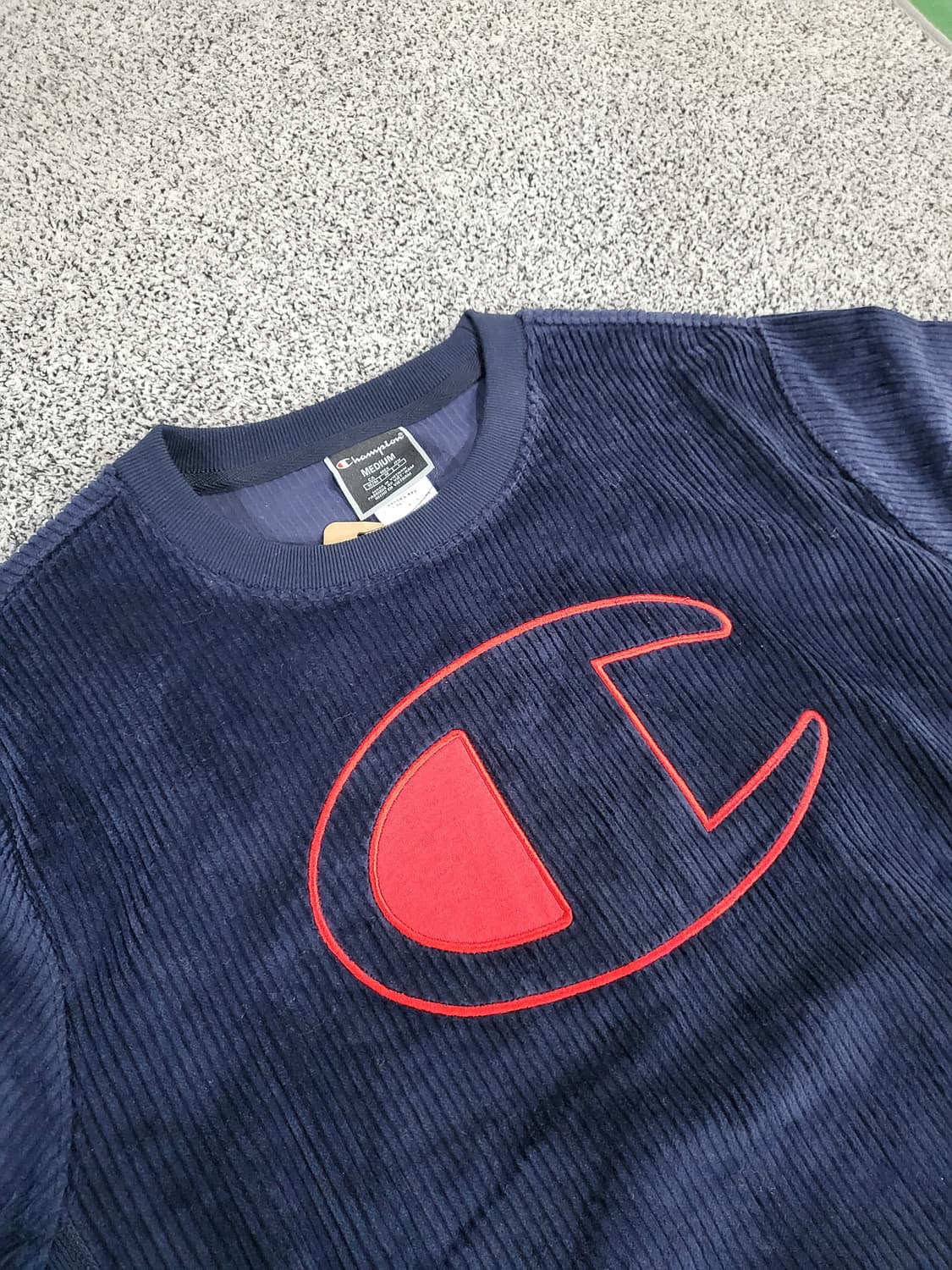 챔피온 코듀로이 맨투맨 (네이비) 상품이미지3