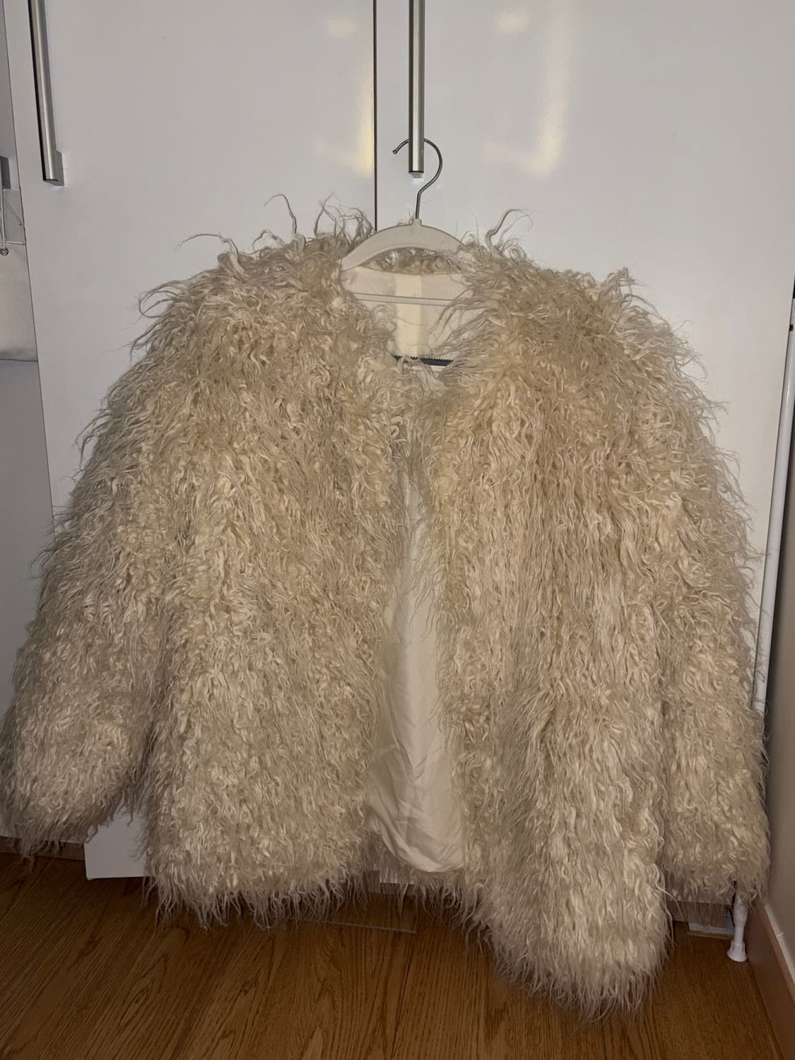 빈티지 아이보리 퍼 자켓 상품이미지1