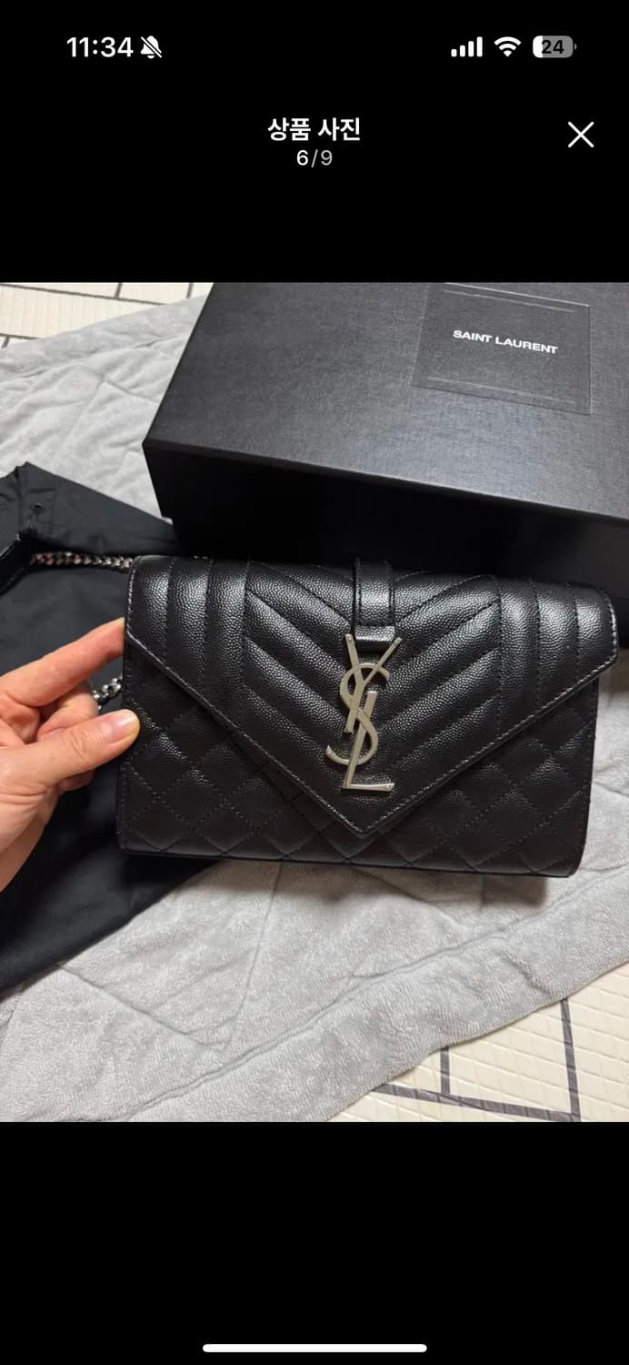 생로랑 엔벨로프 스몰 은장 상품이미지2