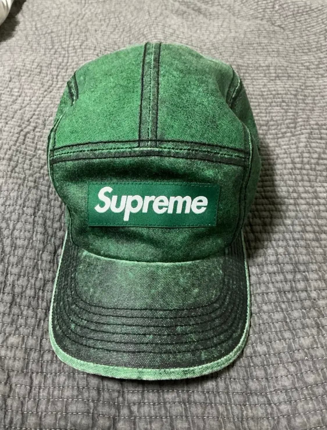 슈프림 22FW 워시드 코듀라 캡프캡 그린 상품이미지2
