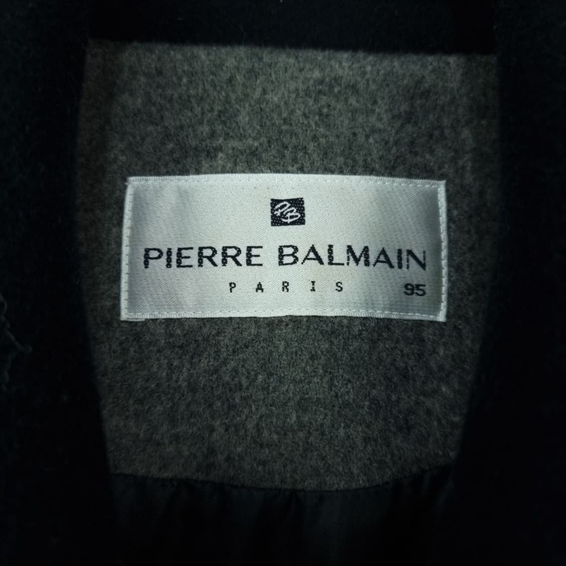 [피에르 발망] 오버핏 미들 모직 발마칸 코트 블랙 P01280 상품이미지6