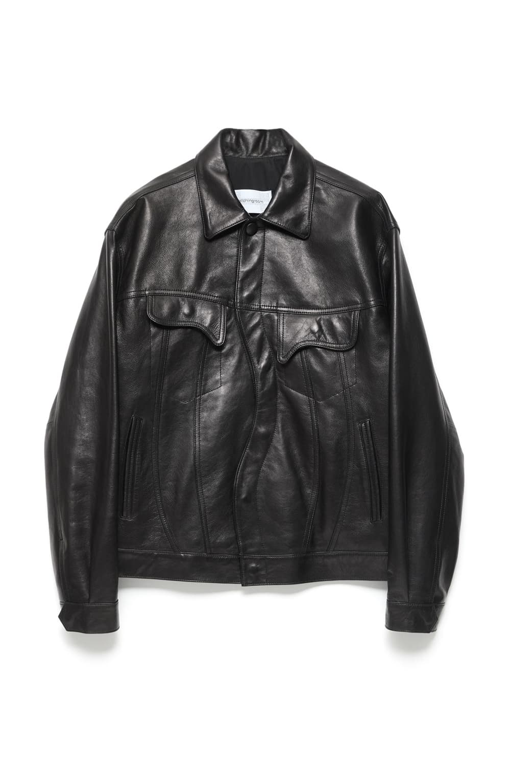 해칭룸 멜팅 트러커 램스킨 레더자켓 4사이즈 상품이미지1