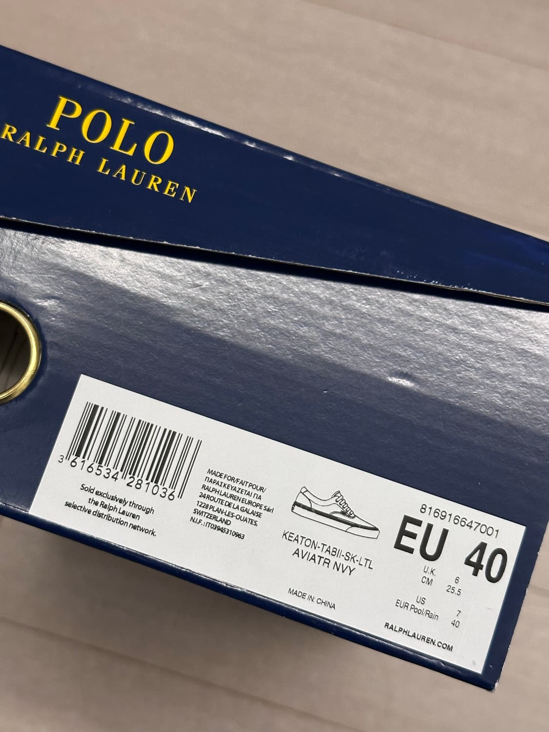 폴로 keaton 코듀로이 스니커즈 250 사이즈 새상품 상품이미지5