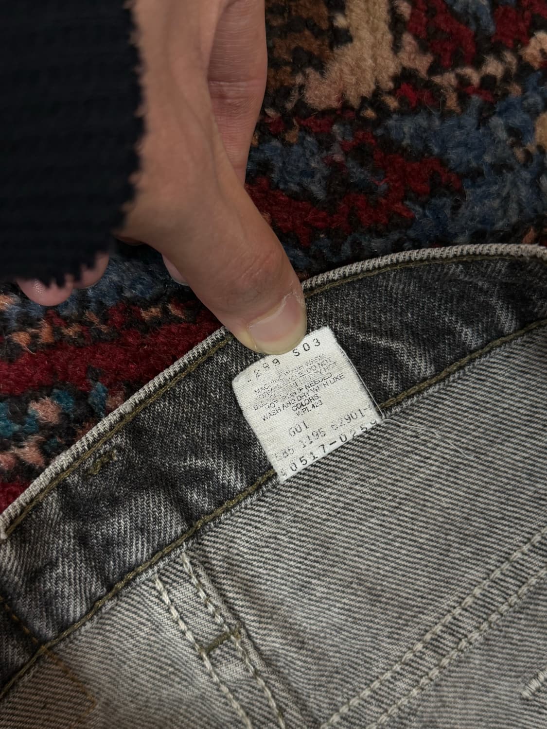 90's USA Made 빈티지 리바이스 517 오렌지탭 블랙 부츠컷 상품이미지10