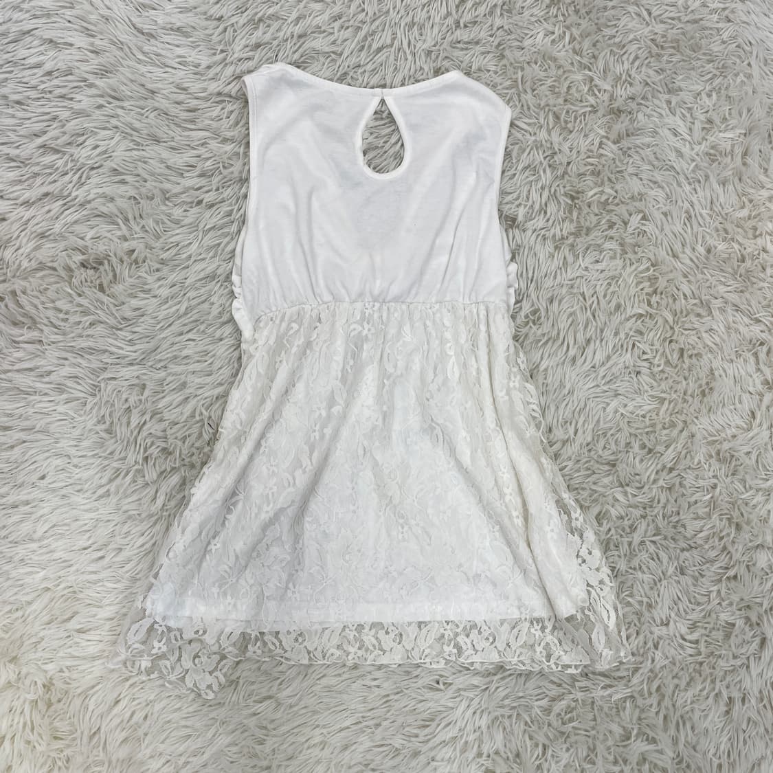 화이트 트위스트 레이스 롱 슬리브리스 상품이미지2