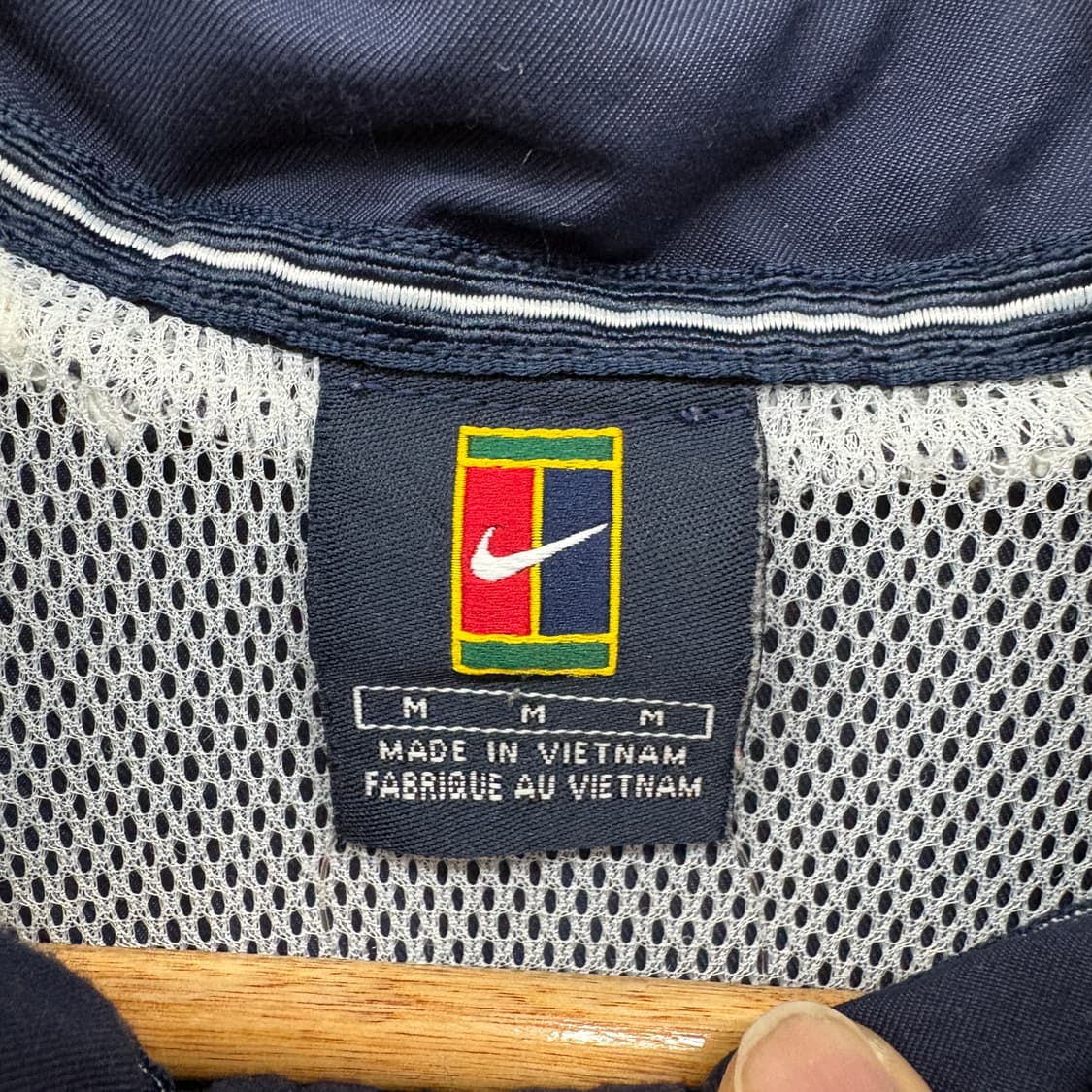 나이키 빈티지 네이비/화이트 바람막이 자켓 남/M 상품이미지4