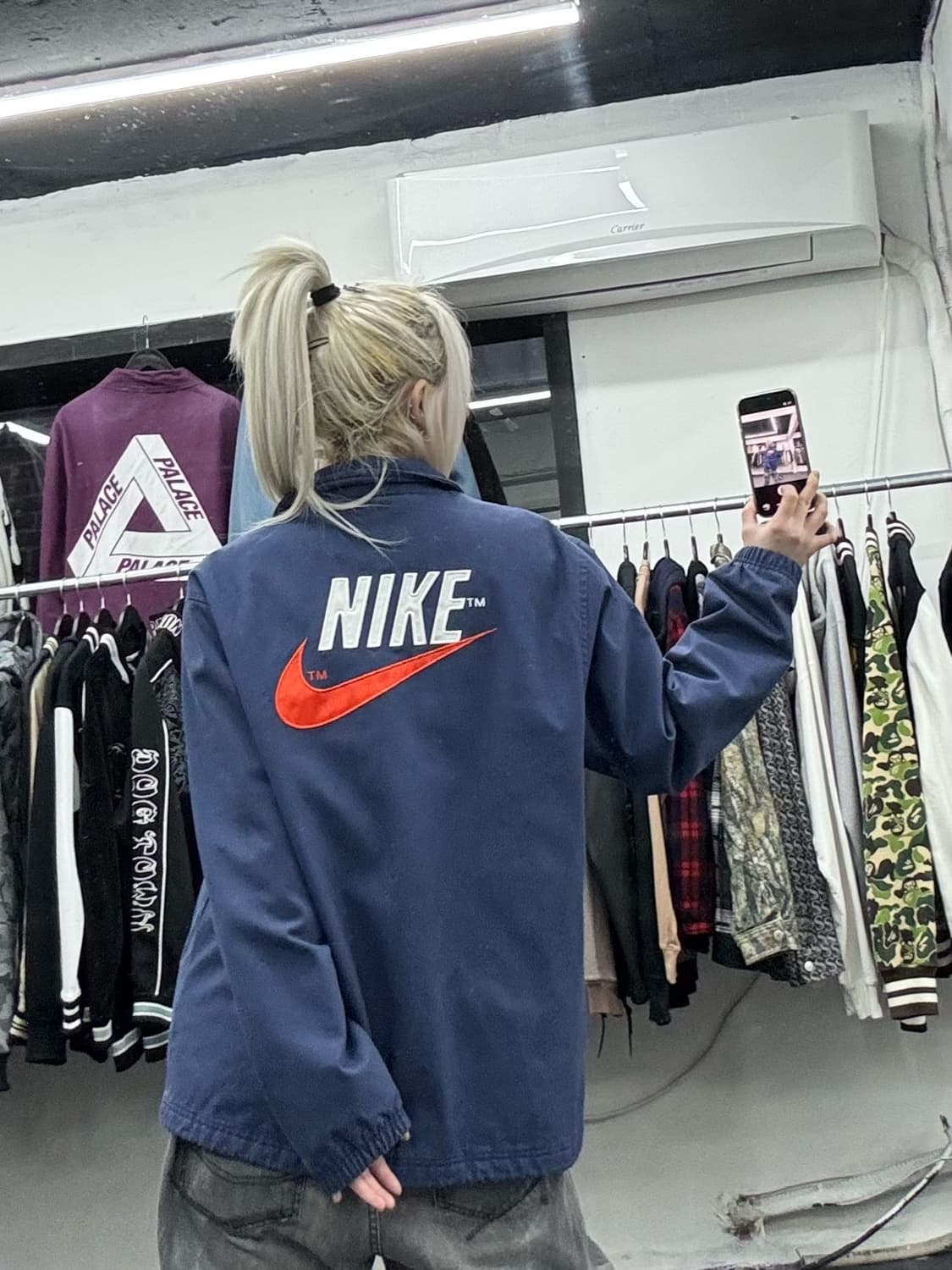 나이키 NSW 빅로고 퀼팅 코치자켓  상품이미지4