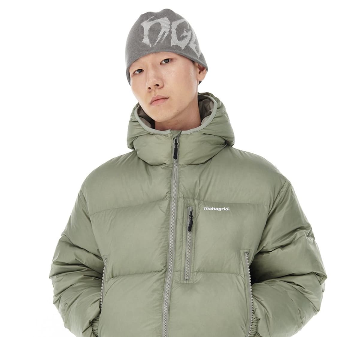 마하그리드 TRIBAL MGD LOGO 로고 비니 그레이 상품이미지3