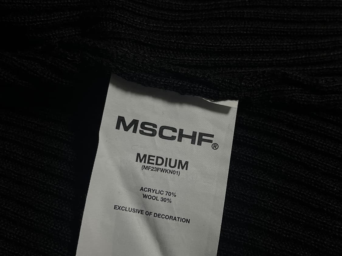 미스치프 니티드 롱 슬리브 셔츠 블랙 M 미스치프 니트집업 상품이미지5