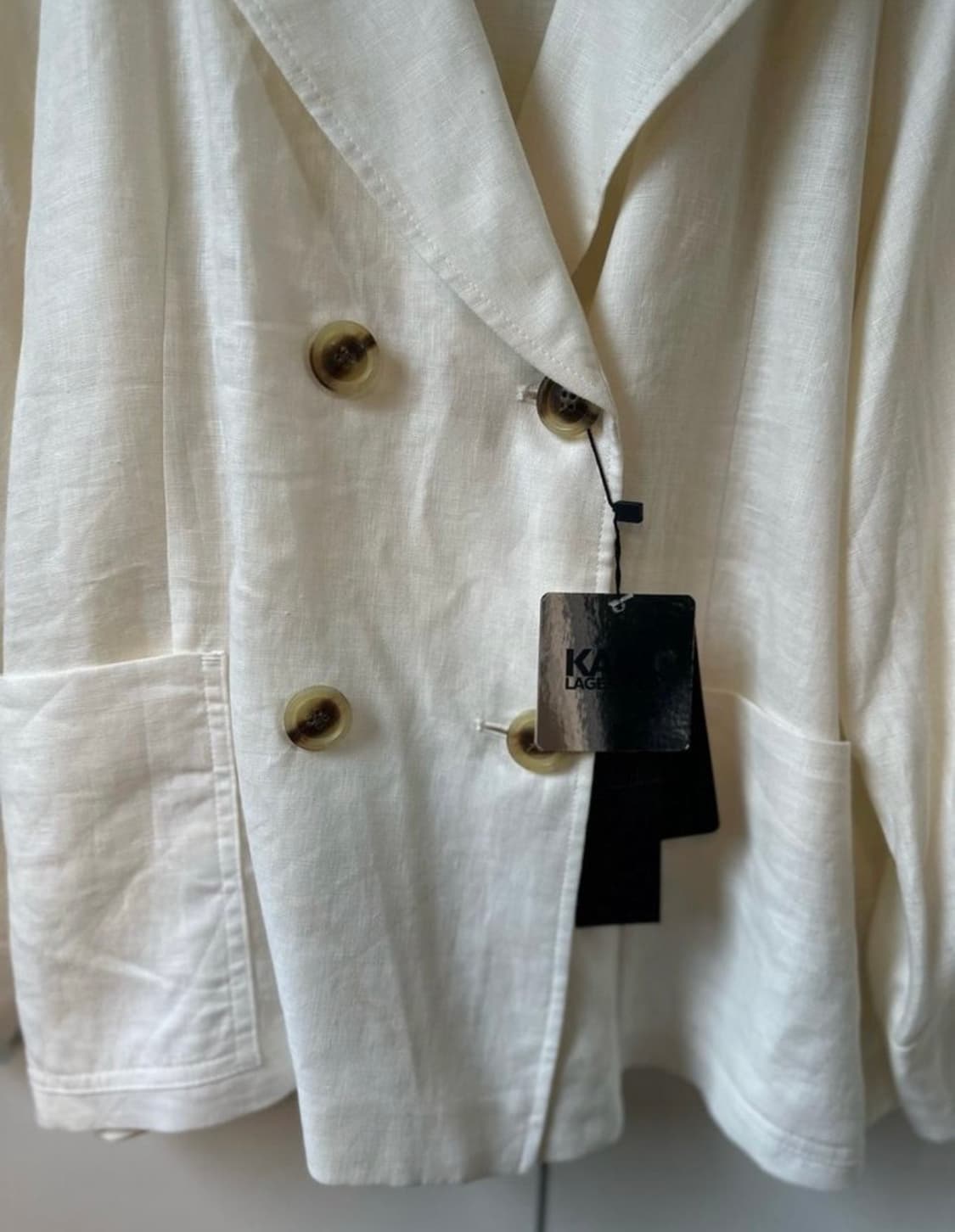 칼 라거펠트 화이트 린넨 자켓 상품이미지2