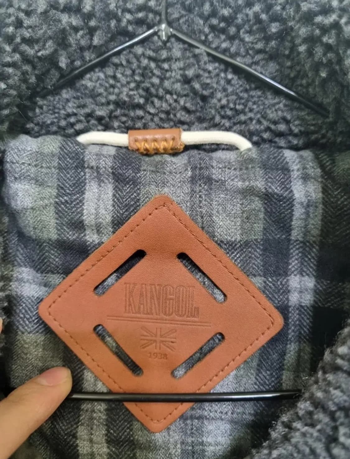 캉골 울 블럭 패딩조끼 카키/남여공용M 상품이미지3