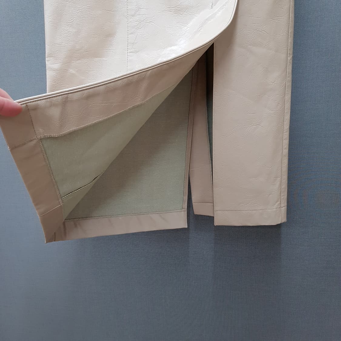 오브제 obzee 2023 레더 롱 스커트 61-90사이즈 상품이미지4