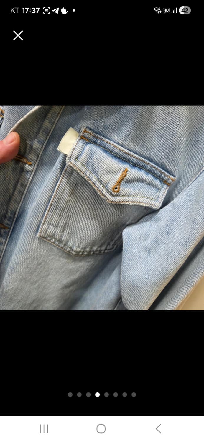 오프화이트 데님 셔츠 자켓 상품이미지4