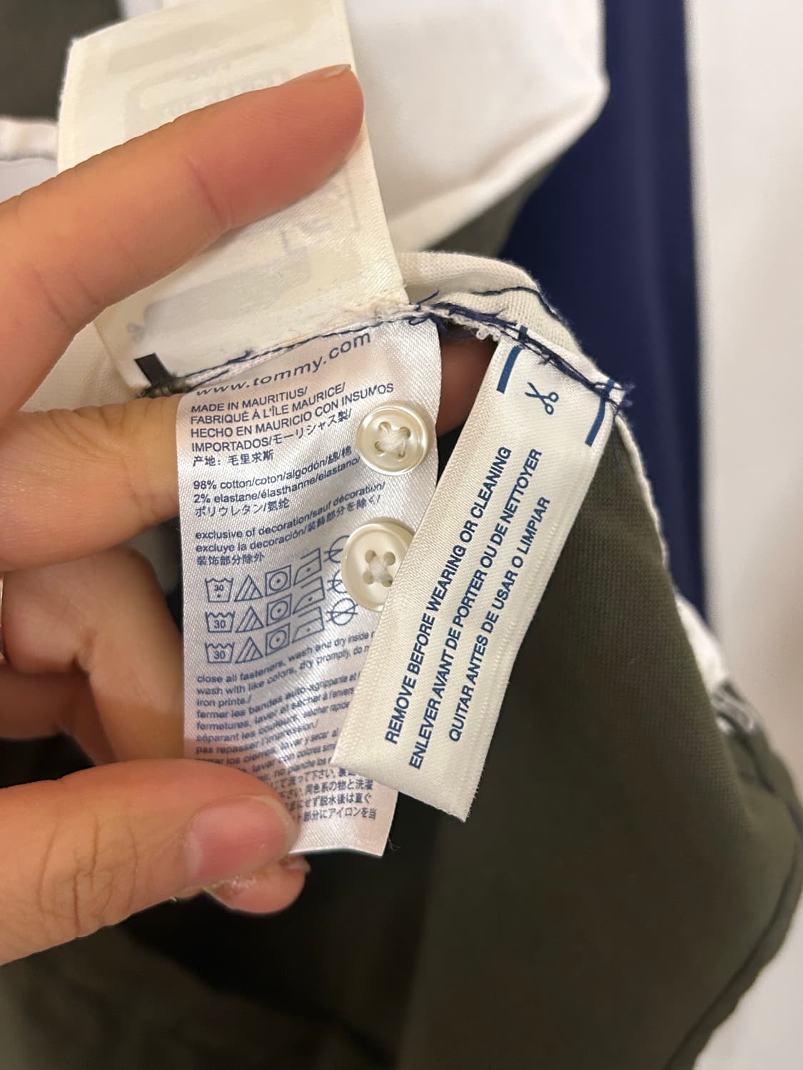 타미힐피거 컬러블록 셔츠 L 상품이미지4