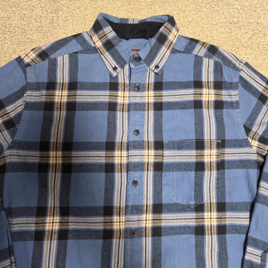 Merona 블루 플란넬 체크셔츠 L(100) 상품이미지2