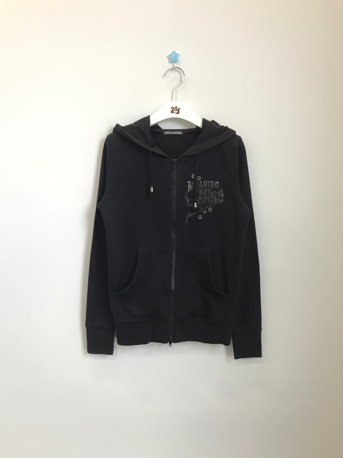 GHOST OF HARLEM Skull Graphic Hood zip 상품이미지2