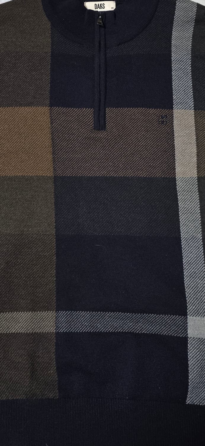 닥스 남성 체크 하프넥 니트 95 상품이미지5