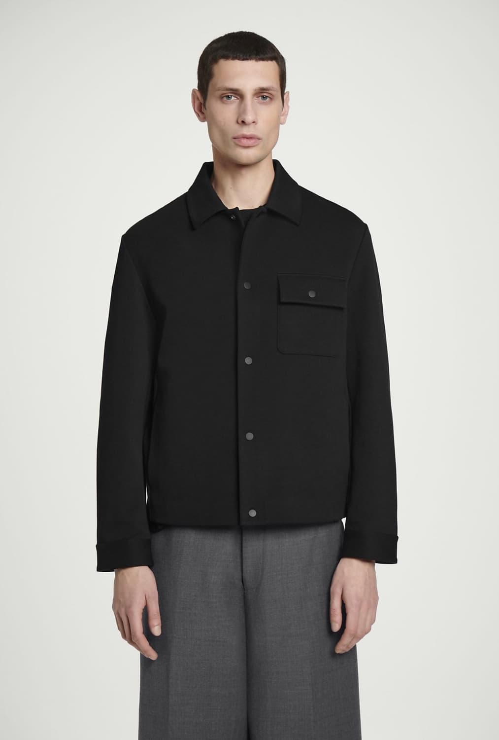 코스 맨즈 저지 트윌 셔츠 자켓 상품이미지1