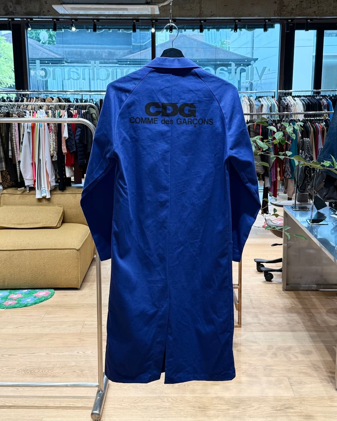 cdg 블루 모리넬 롱 워크 자켓  상품이미지1