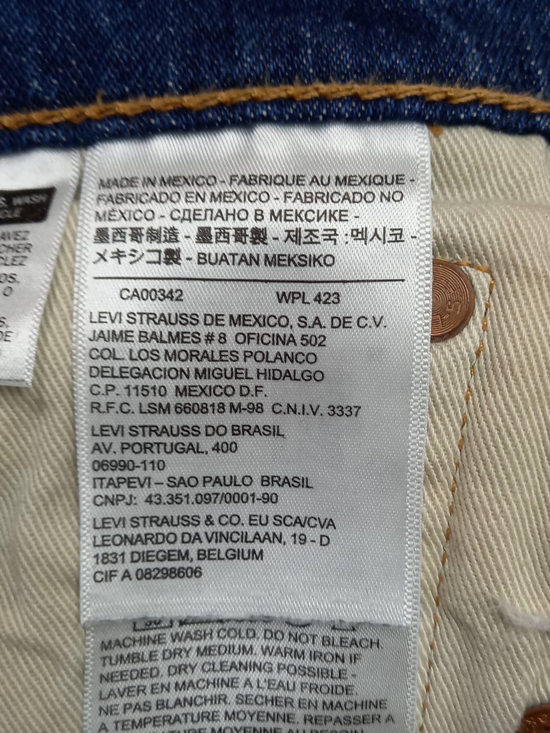 28 리바이스511 WhiteOak 데미지워싱 스판 리페어진 28-960 상품이미지9
