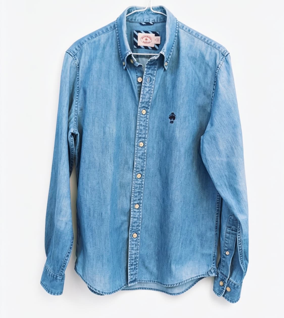 Brooks Brothers 레드플리스 골든플리스 로고 데님 셔츠 (S) 상품이미지4
