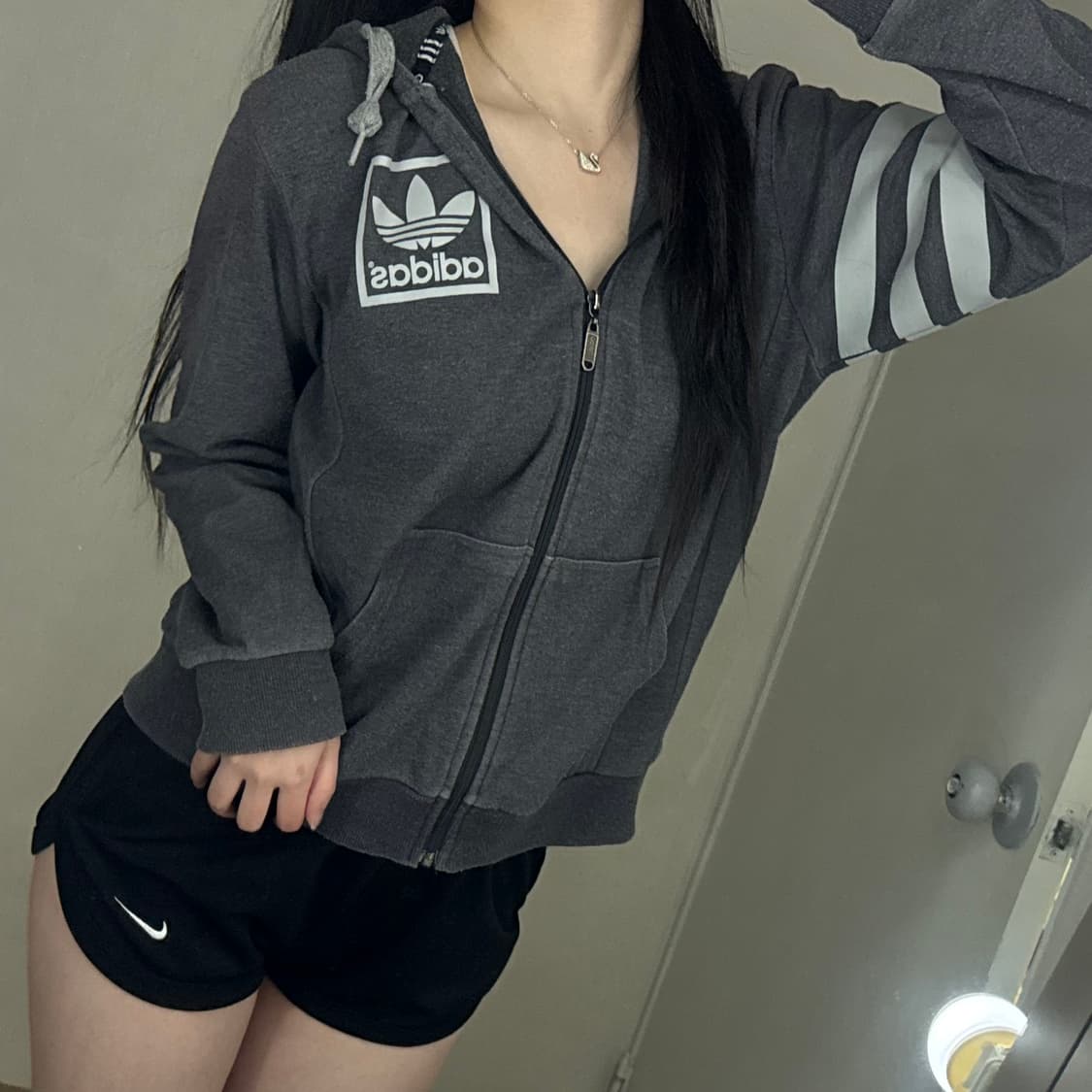 아디다스 불꽃 파이어버드 삼선완장 후드집업 상품이미지5