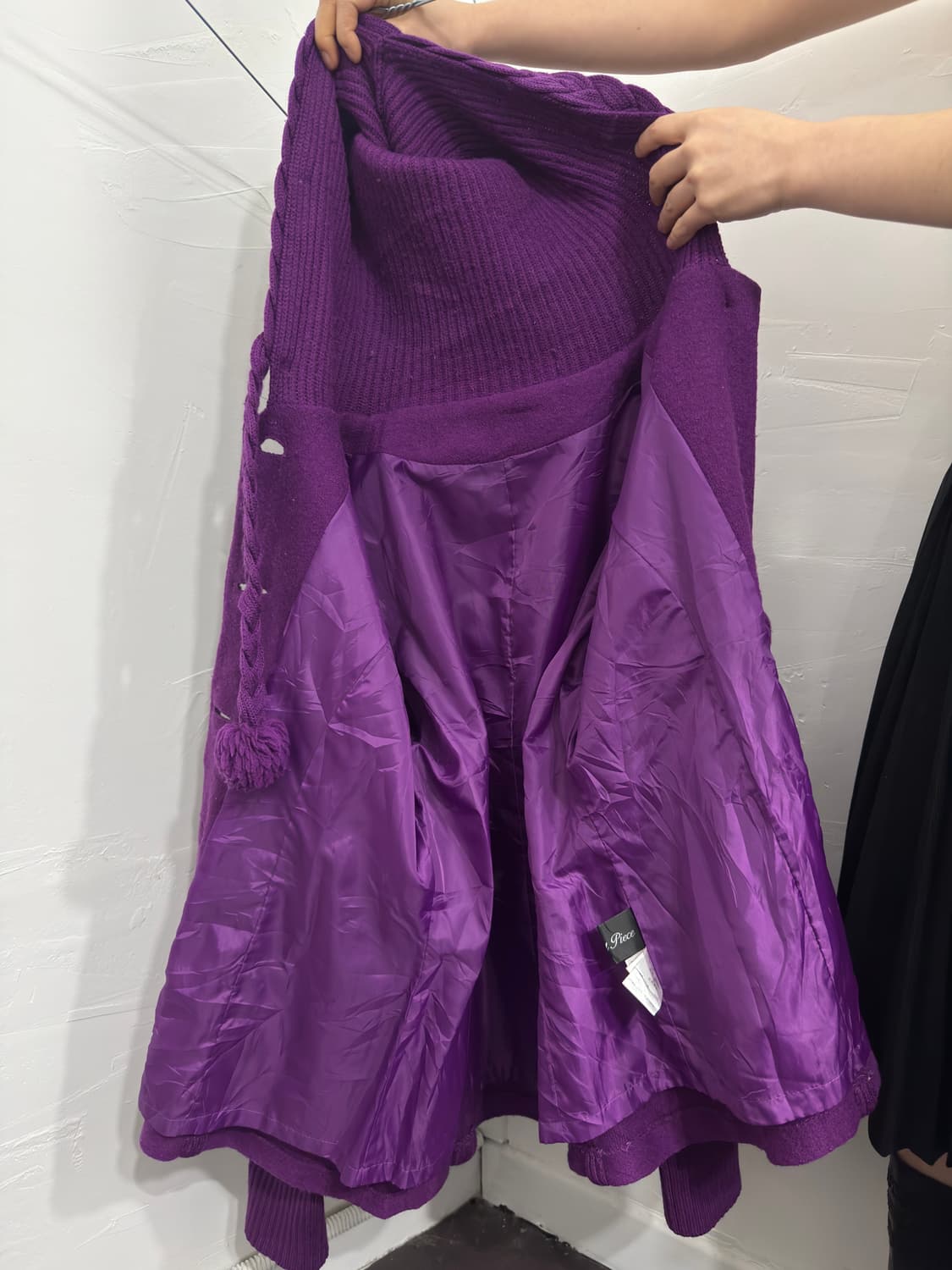 purple design hood wool jacket 상품이미지7