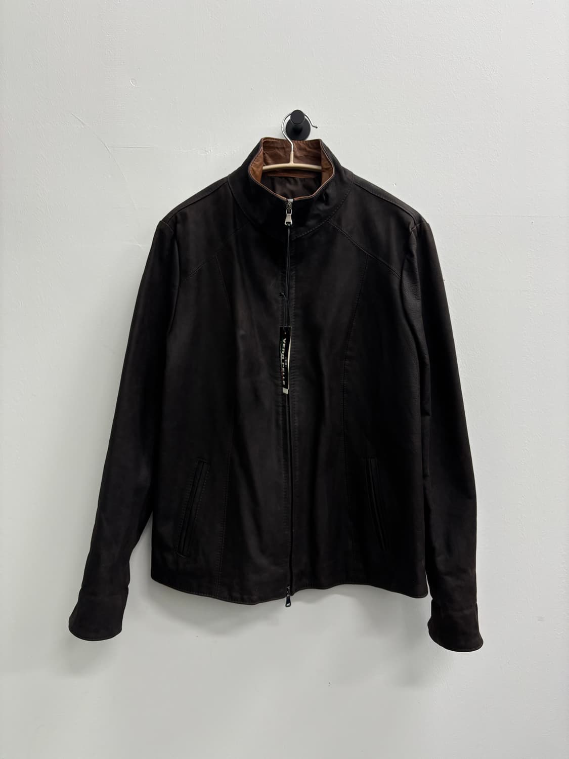 베라펠레 VERA PELLE 이탈리안 레더 하이넥 자켓 상품이미지1