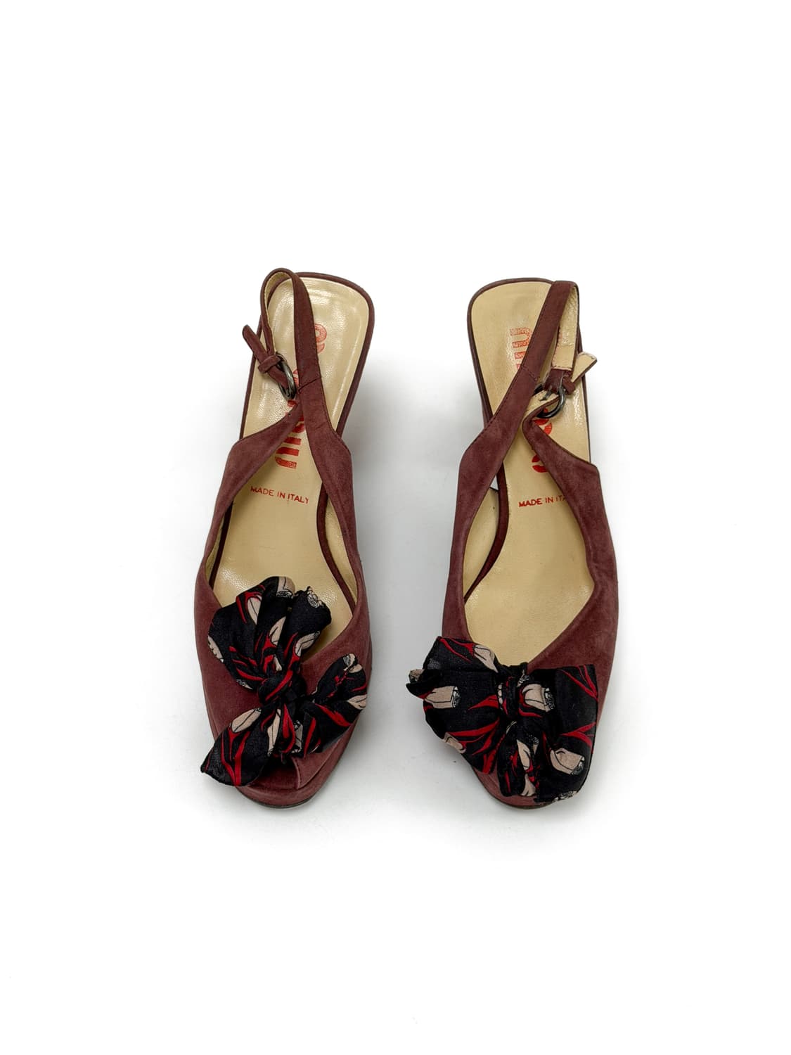 미우미우 스웨이드 리본 플랫폼 힐 36 상품이미지3