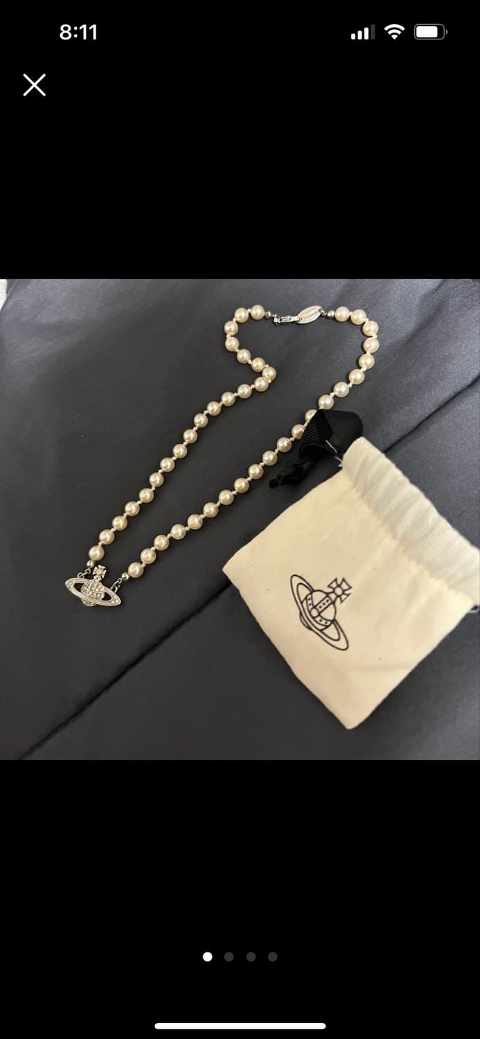 비비안 웨스트우드 미니 바스 릴리프 진주 초커 상품이미지1