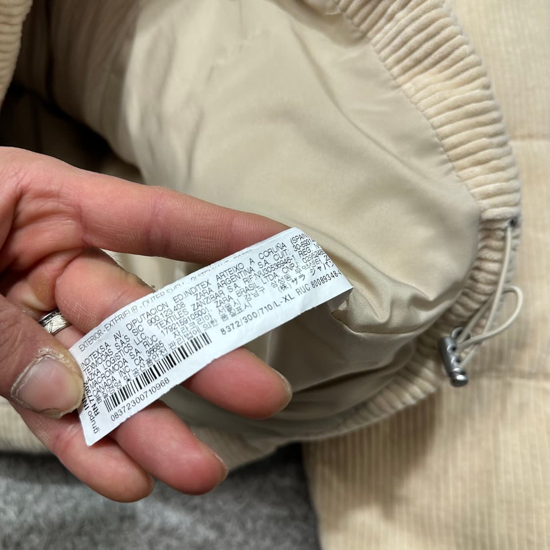 [100] 자라 코듀로이 패딩 상품이미지4