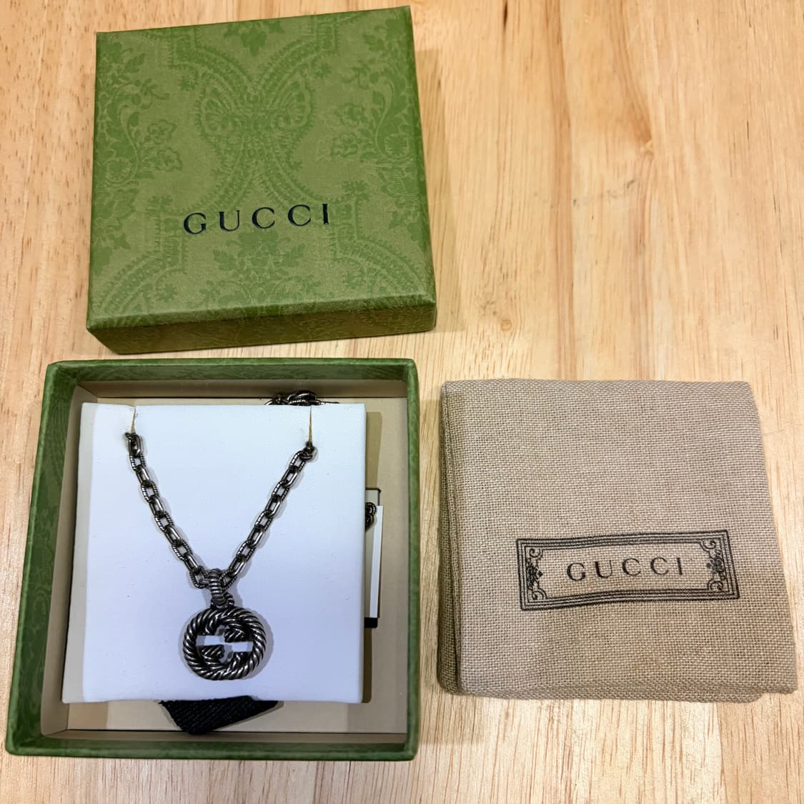 구찌/인터로킹G실버못걸이/OS 상품이미지1