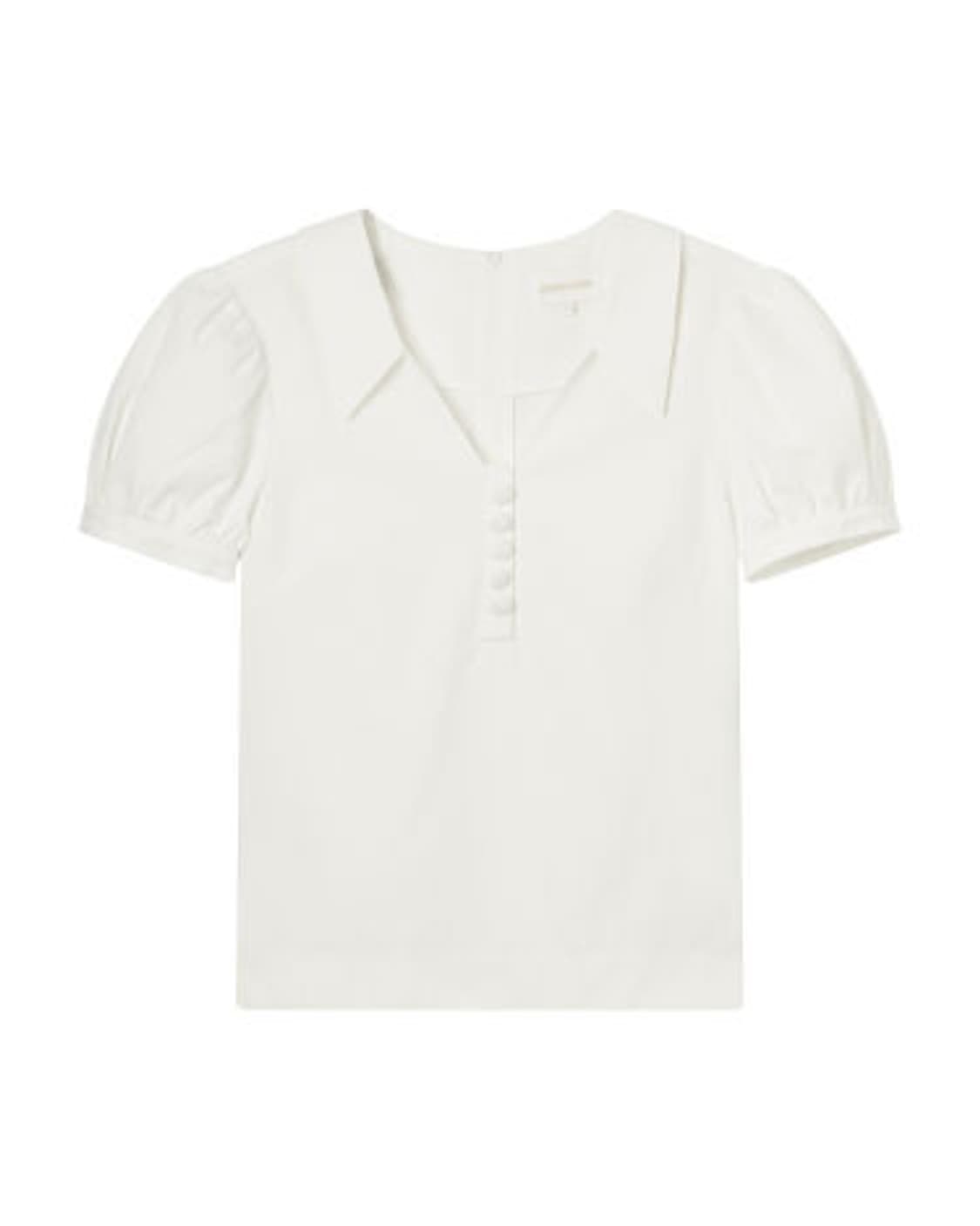 [8,10]슈슈통 퍼프 블라우스/화이트 상품이미지5