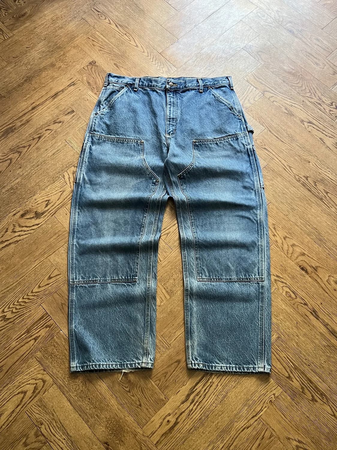 [38]칼하트 Made in USA 유니온메이드 더블니 데님 팬츠 상품이미지1