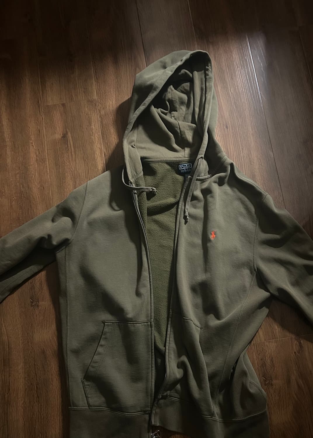 폴로 후드집업 카키 상품이미지1