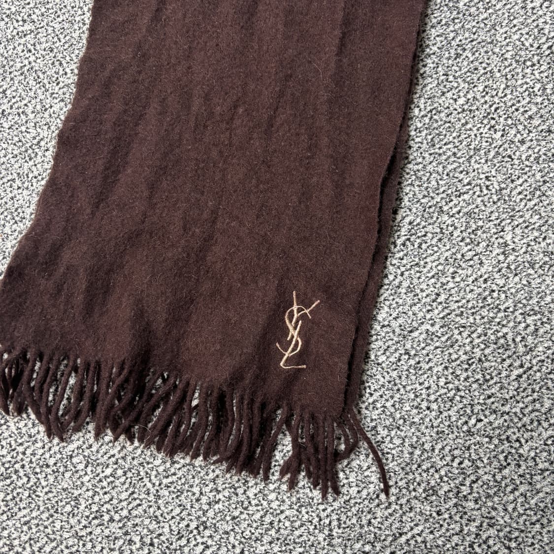 입생로랑 뿌르옴므 울 머플러 브라운 상품이미지2