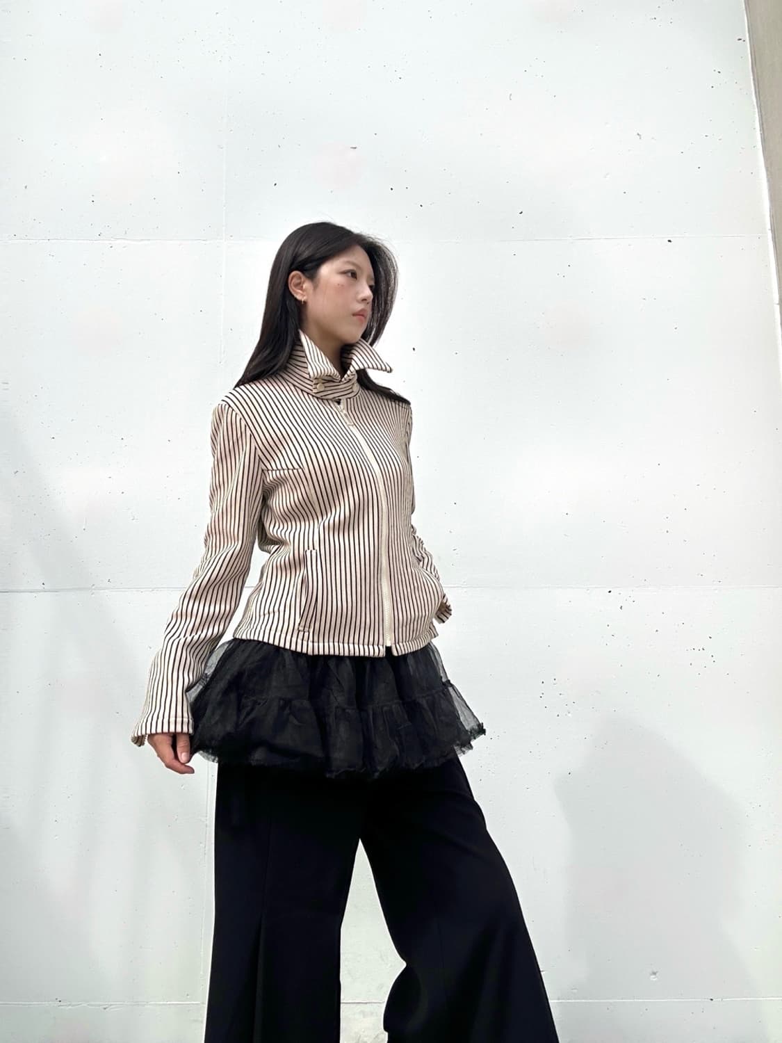 NICOLE stripe 2 buckle jacket / ivory 상품이미지5