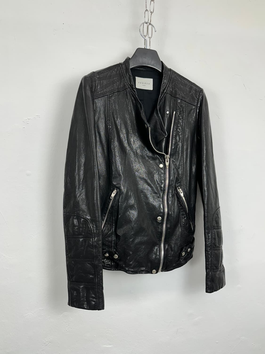 Sandro Paris Asymmetric Studded Lambskin 상품이미지2