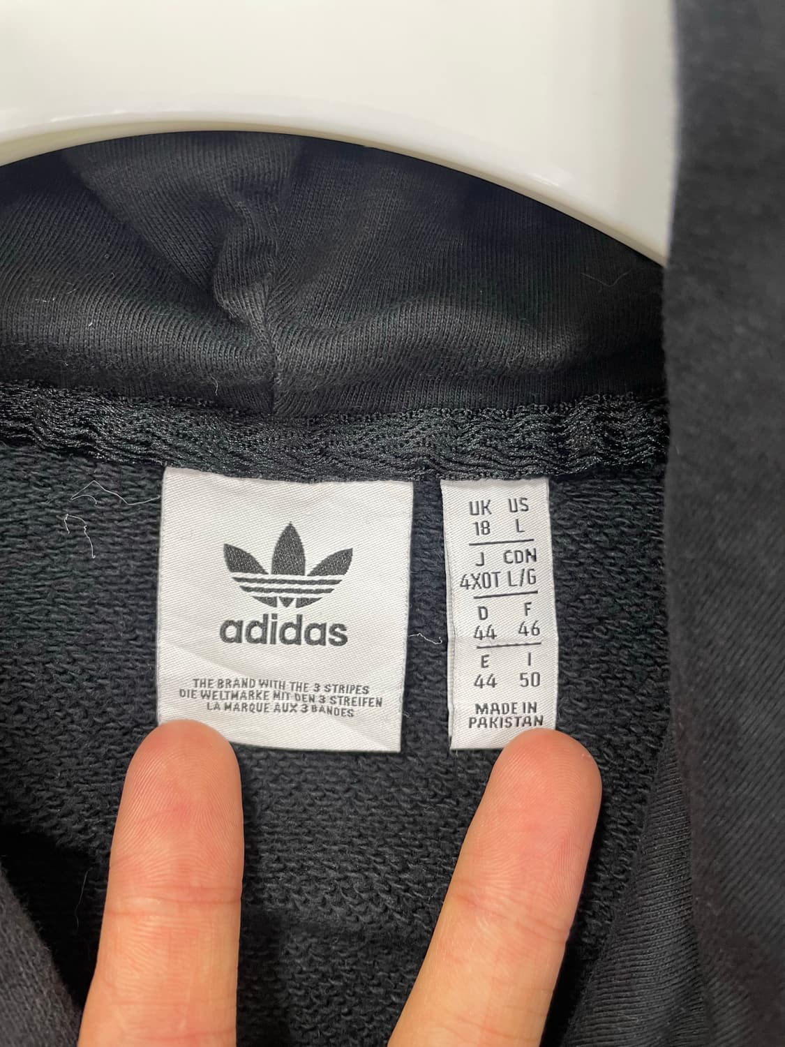 아디다스 로고 후드티 블랙 [L] 상품이미지3