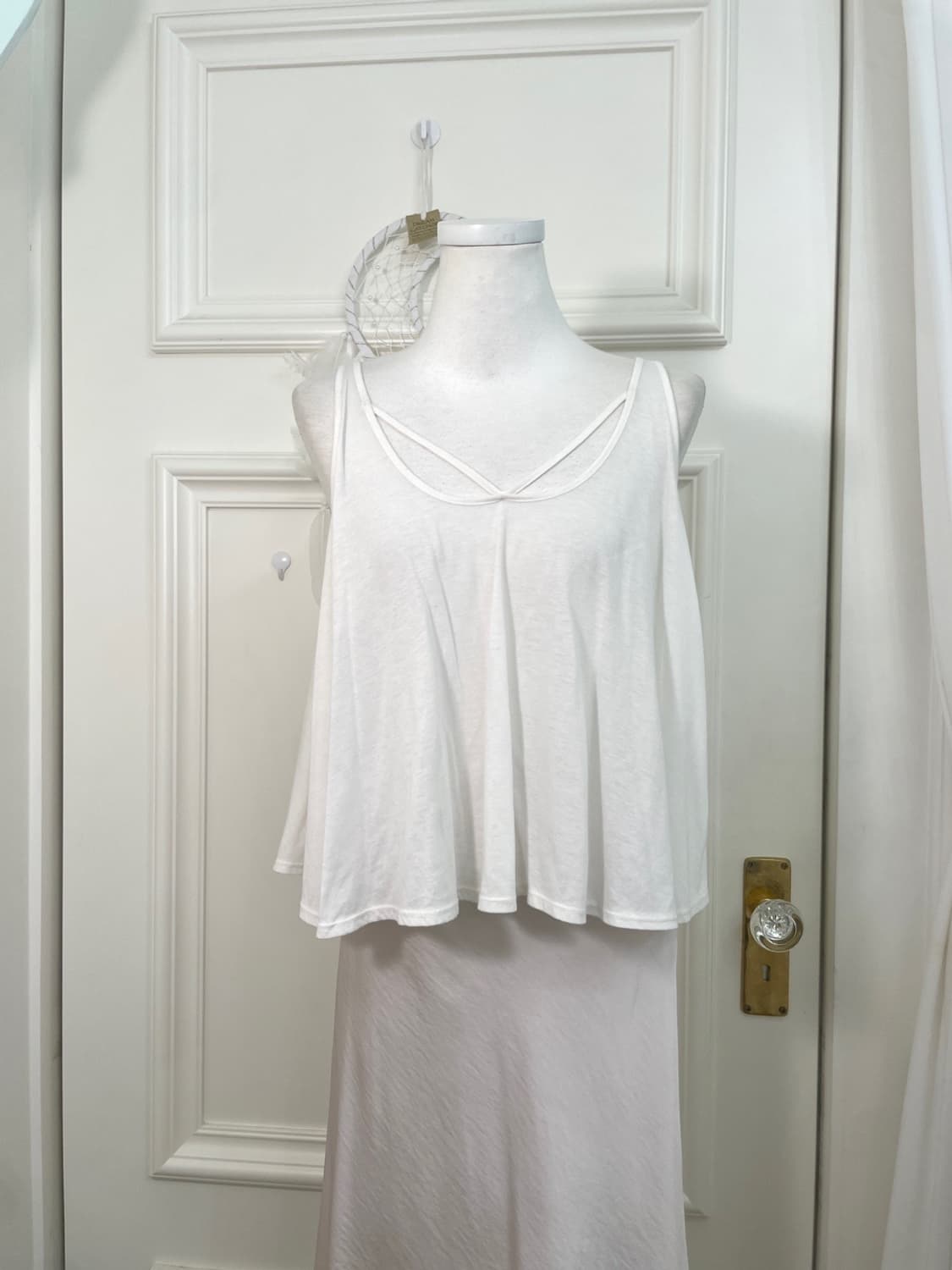 gray stripe shirring summer top&cotton l 상품이미지8