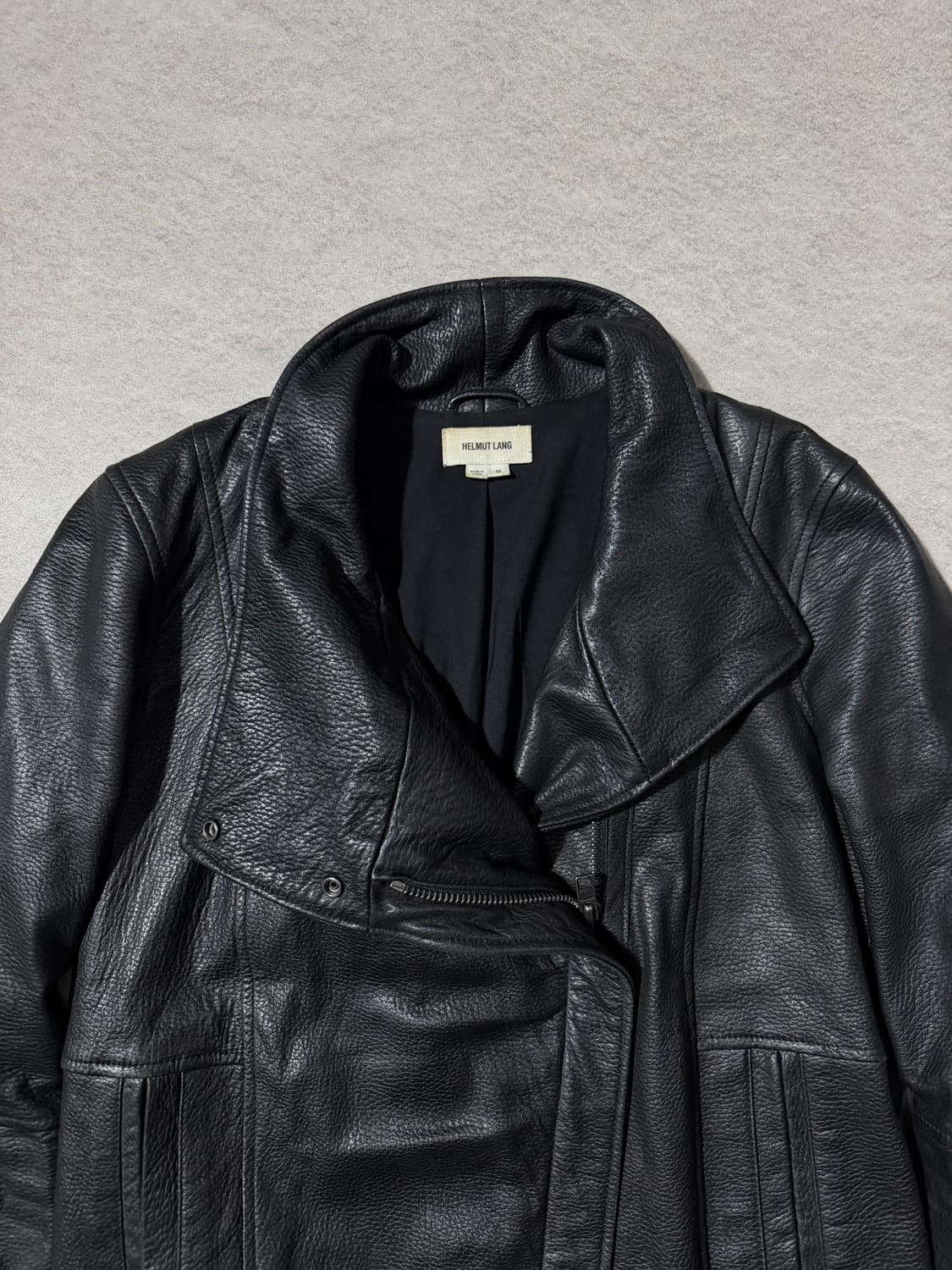 헬무트랭 비대칭 램스킨자켓 상품이미지5