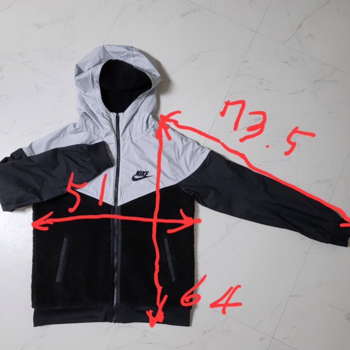 나이키 쉐르파 윈드러너 뽀글이 후드집업 상품이미지6