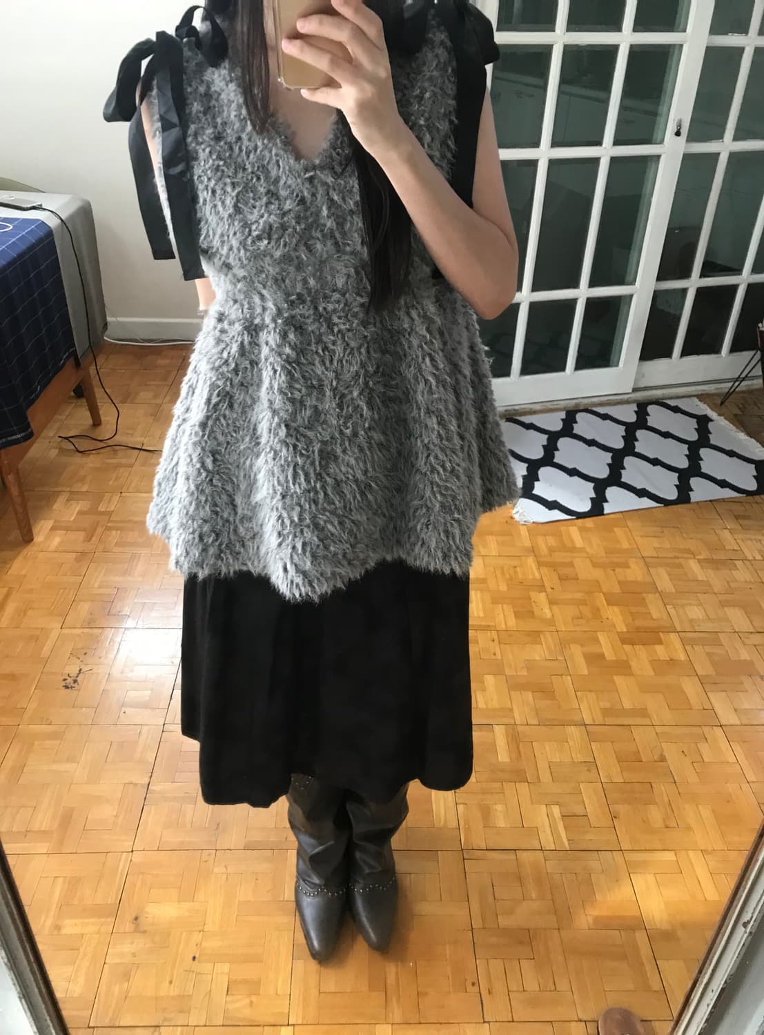 vintage fur sleeveless 상품이미지3