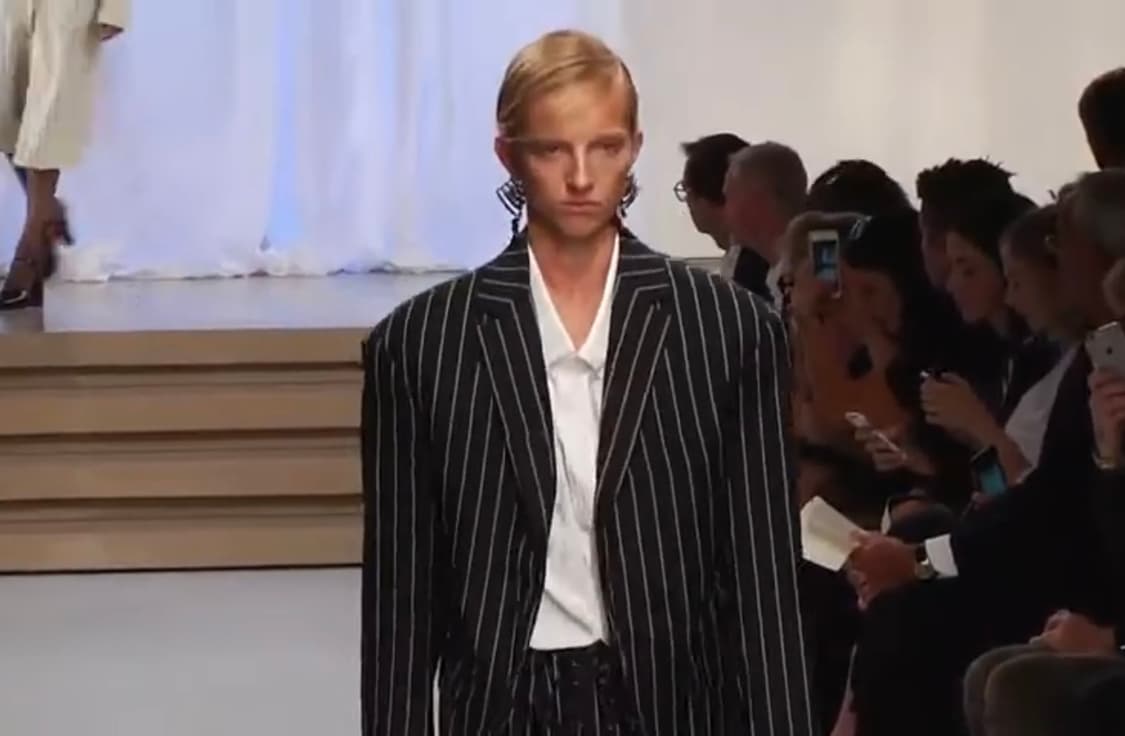 질 샌더(Jil Sander) 크롭  핀스트라이프 블레이저 상품이미지4