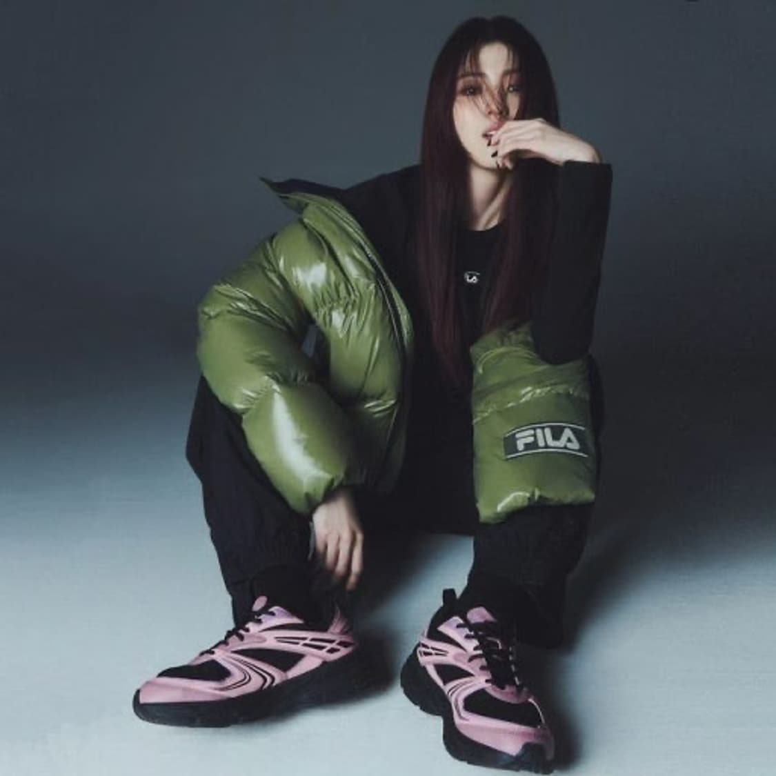 휠라 인터런 핑크블랙 240 상품이미지3