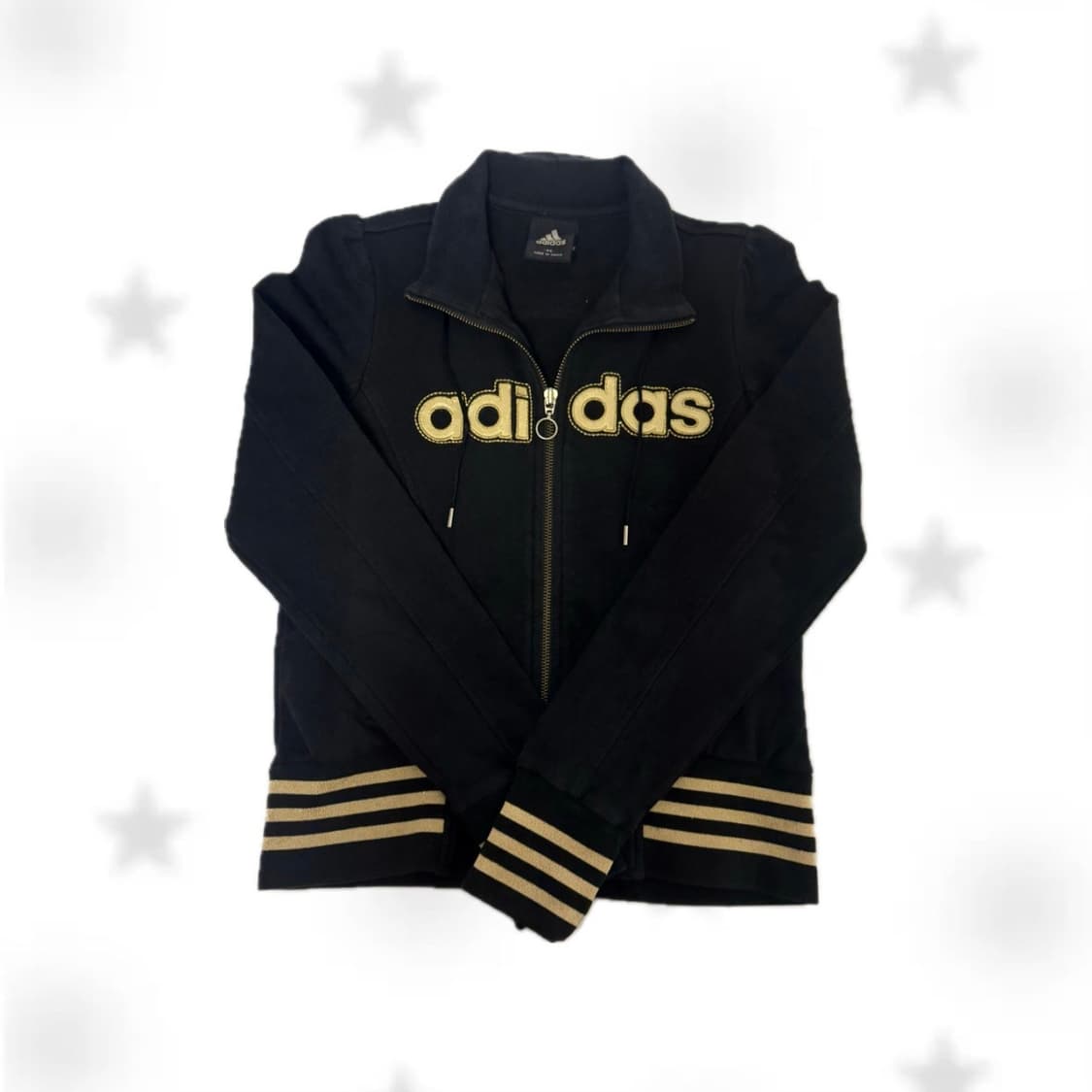 아디다스 블랙 레터링 면집업 85사이즈 판매합니다! 상품이미지1