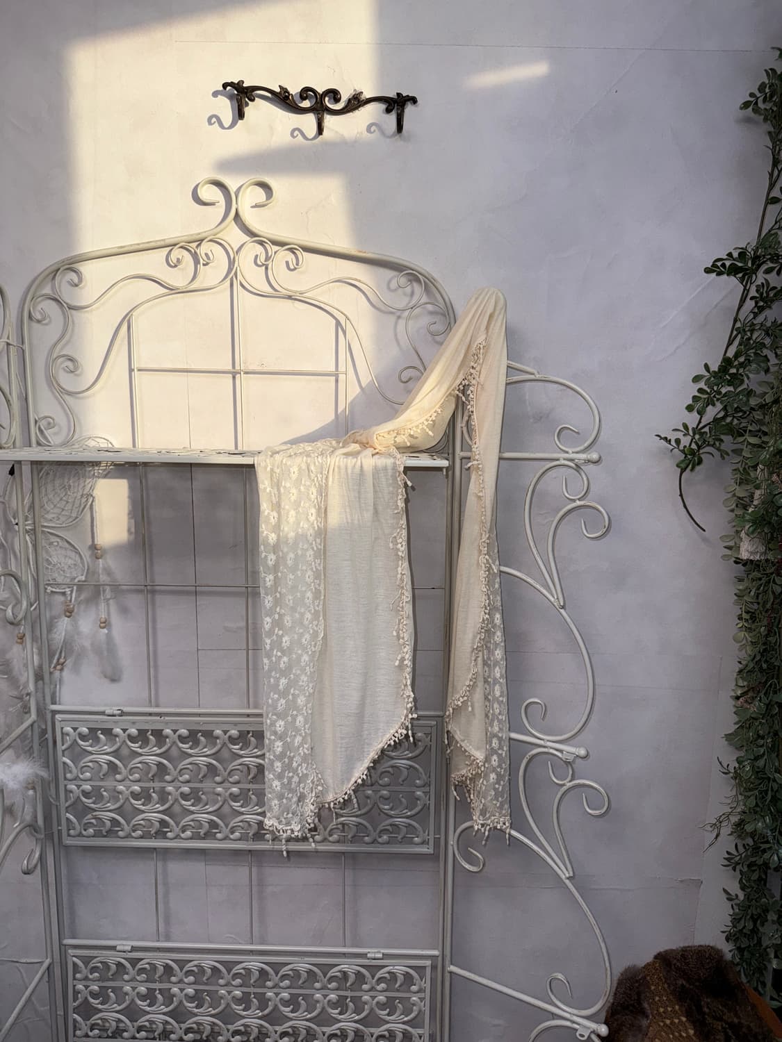 Ivory floral lace layered scarf  상품이미지1