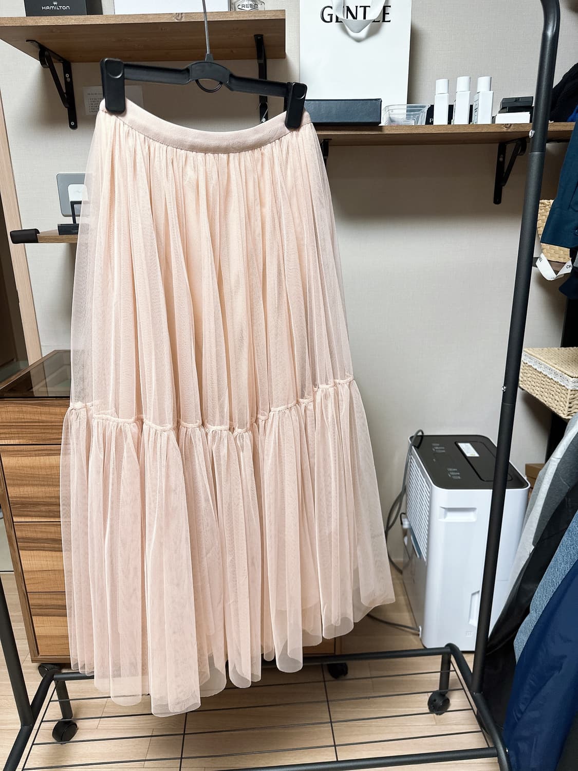 로엠 샤스커트 핑크베이지(free)  상품이미지4