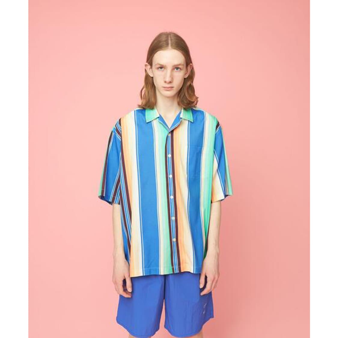 CITEN Ombre Stripe Open Collar Shirt 상품이미지5